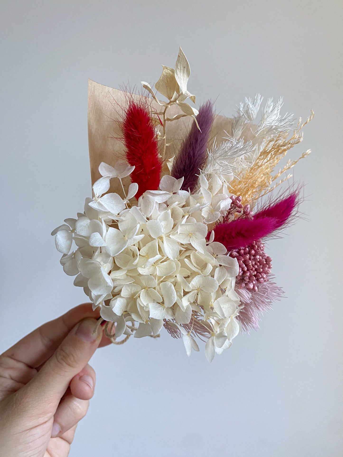 Dried mini posy - pastel #1