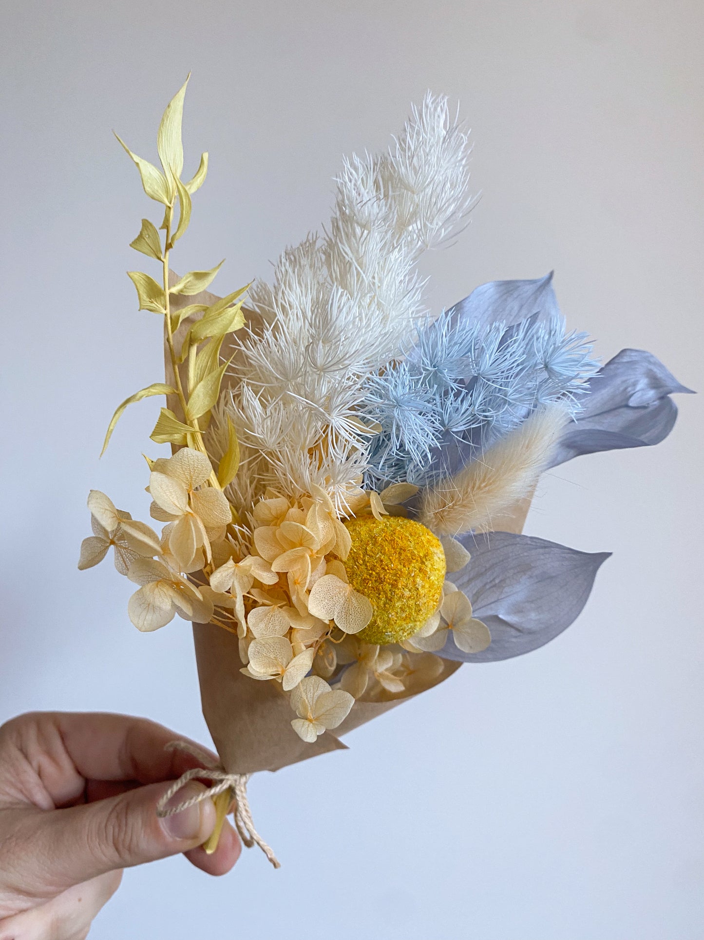 Dried mini posy - baby boy