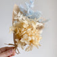 Dried mini posy - blue/yellow