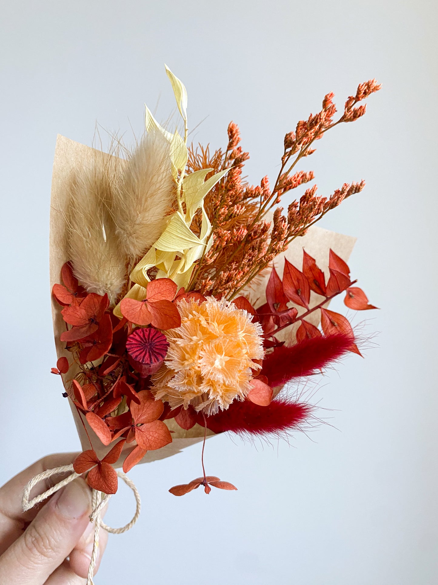Dried mini posy - autumnal #1
