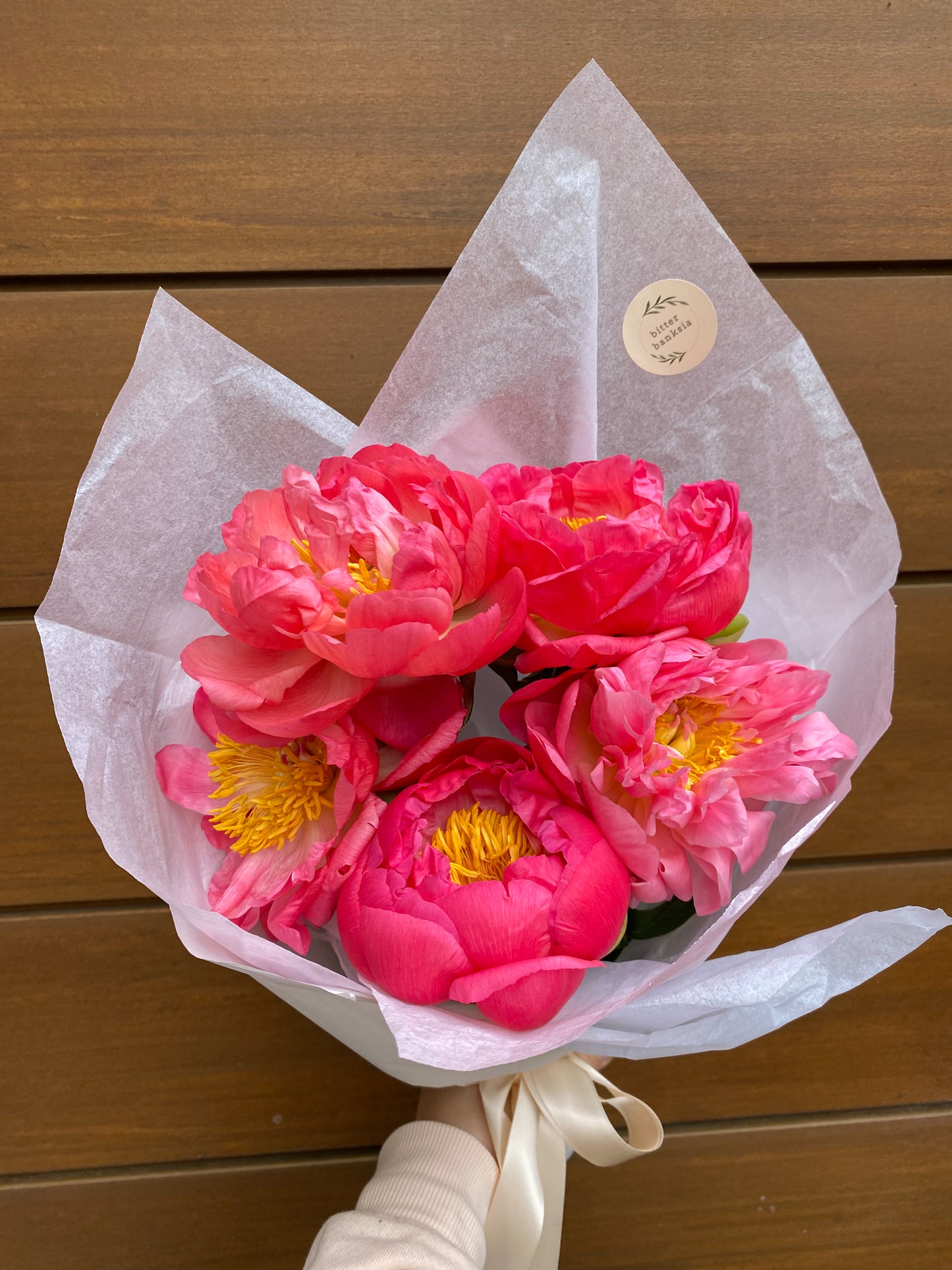 Send peonies - two sizes