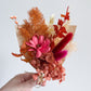 Dried mini posy - pink/autumnal