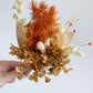 Dried mini posy - orange/autumnal