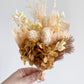 Dried mini posy - yellow/autumnal