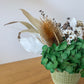 Dried green native pot - small