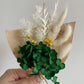 Dried mini posy - green