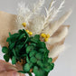 Dried mini posy - green