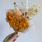 Dried mini posy - orange