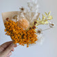 Dried mini posy - orange