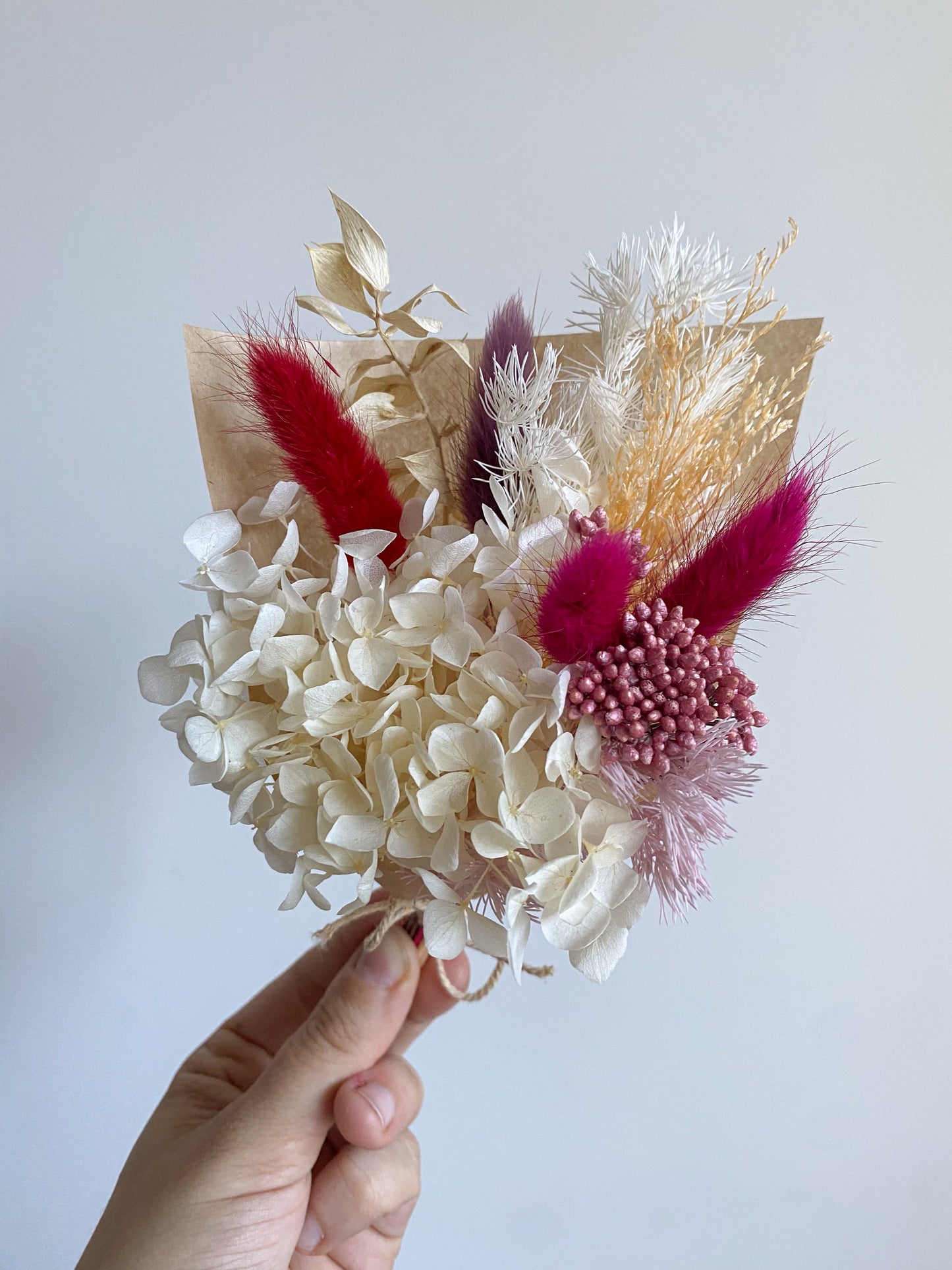 Dried mini posy - pastel #1
