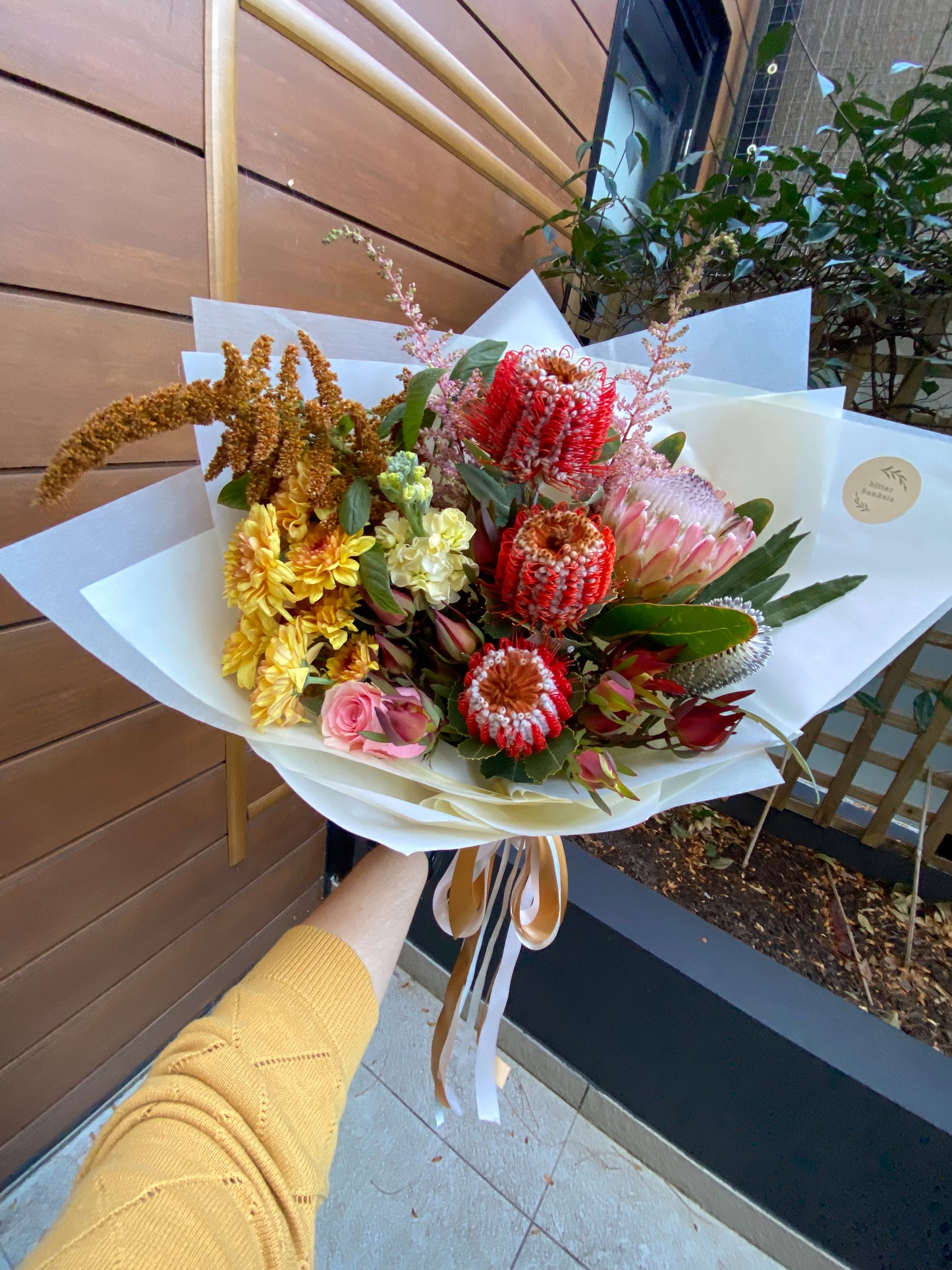MOTHER'S DAY: Florists choice bouquet/vase - native