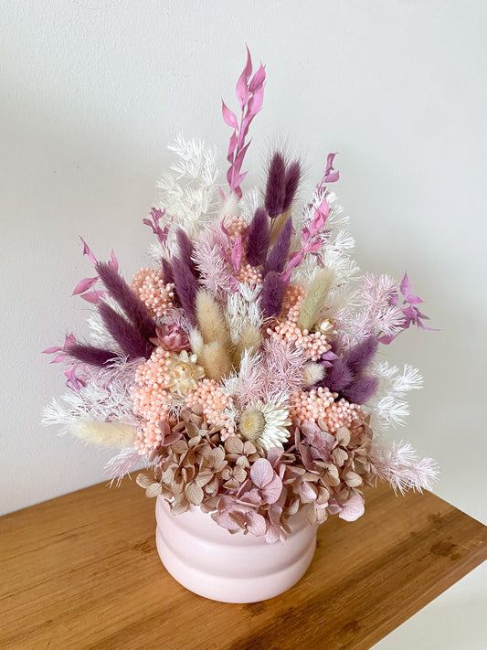 Pink/purple everlasting pot - medium