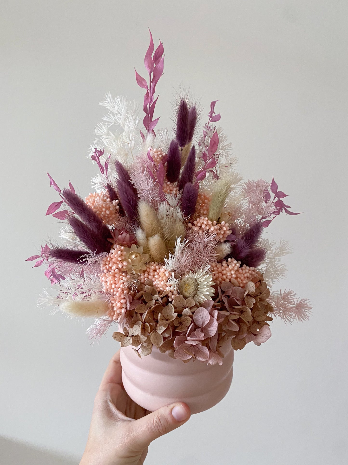 Pink/purple everlasting pot - medium