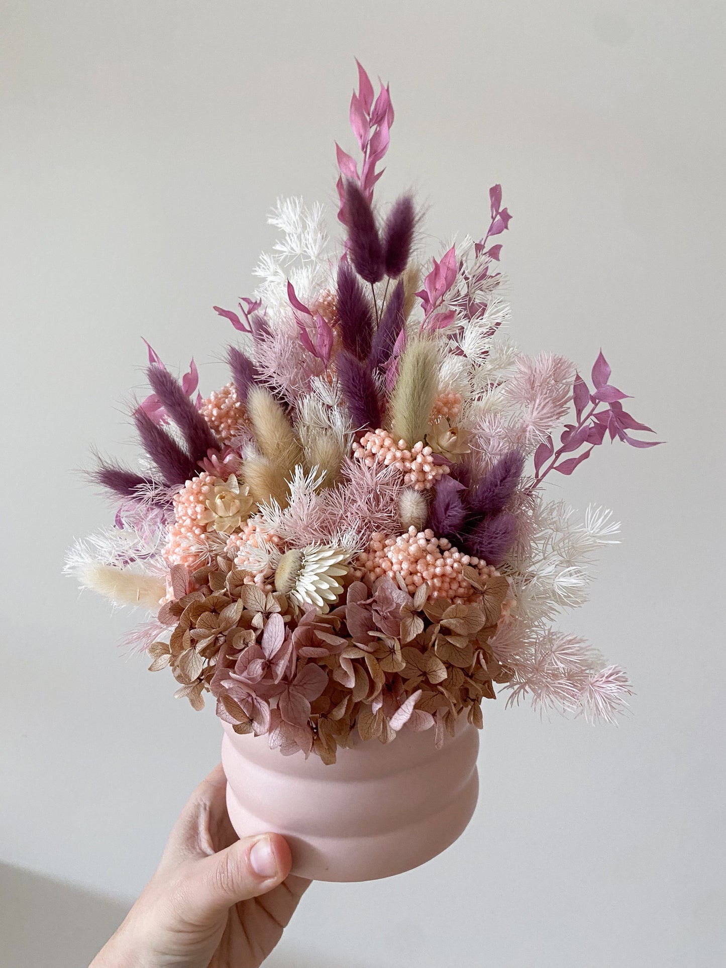 Pink/purple everlasting pot - medium