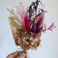 Dried mini posy - pink/purple
