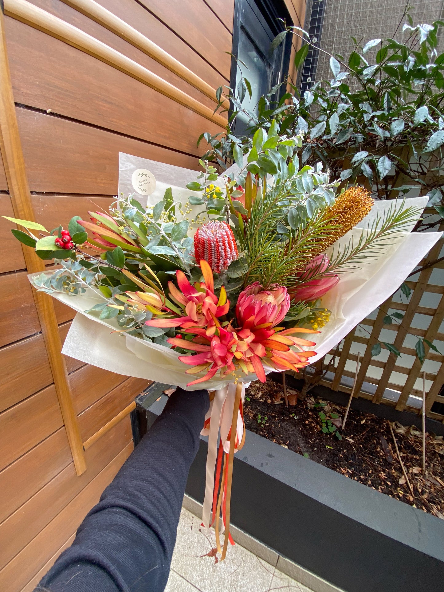 Florists choice arrangement - native